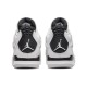Кроссовки Nike Air Jordan 4 Retro бело-серые с черными вставками Military Black DH6927-111