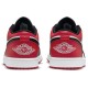 Кроссовки Nike Air Jordan 1 Low Bred Toe низкие черно-белые с красными вставками 553558-612