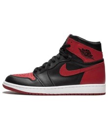 Красные кроссовки Air Jordan 1 Retro High OG Banned 2016