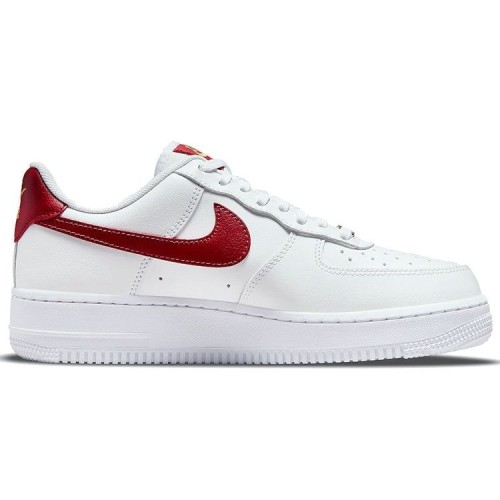 Кроссовки Nike Womens Air Force 1 07 ESS White Red Gold