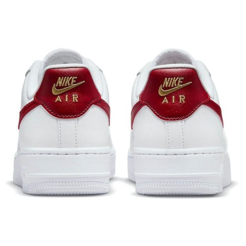 Кроссовки Nike Womens Air Force 1 07 ESS White Red Gold