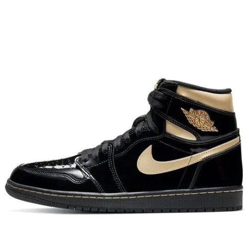 Баскетбольные кроссовки Air Jordan 1 Retro High OG Black Metallic Gold