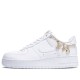 Кроссовки Nike Womens Air Force 1 07 LX Lucky Charms белые низкие с цепочкой