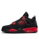 Черные кроссовки Nike Air Jordan 4 Retro Red Thunder