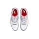 Кроссовки Nike Air Jordan 3 Retro Fire Red белые низкие с красными вставками DN3707-160