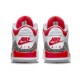 Кроссовки Nike Air Jordan 3 Retro Fire Red белые низкие с красными вставками DN3707-160