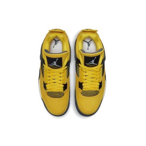 Кроссовки Nike Air Jordan 4 Retro желтые с черными вставками CT8527-700