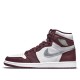 Кроссовки Nike Air Jordan 1 Retro высокие бордовые с белым OG Bordeaux 555088-611