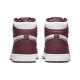 Кроссовки Nike Air Jordan 1 Retro высокие бордовые с белым OG Bordeaux 555088-611