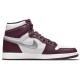 Кроссовки Nike Air Jordan 1 Retro высокие бордовые с белым OG Bordeaux 555088-611
