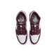 Кроссовки Nike Air Jordan 1 Retro высокие бордовые с белым OG Bordeaux 555088-611