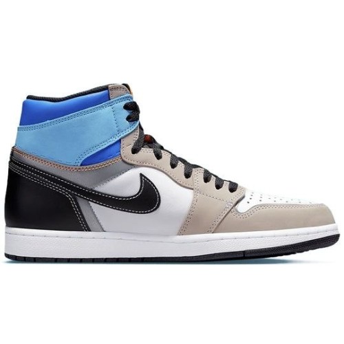 Nike Air Jordan 1 Retro высокие бежевые с цветными вставками OG Prototype DC6515-100