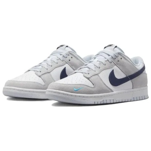 Кроссовки Nike Dunk White Grey Navy Aqua бело-серые