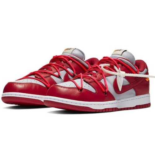 Кроссовки Nike Off White x Dunk Low University Red CT0856-600
