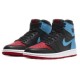 Nike Air Jordan 1 High женские высокие черно-синие с красным OG UNC To Chicago CD0461-046