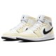 Кроссовки Nike Air Jordan 1 Mid женские молочного цвета Coconut Milk BQ6472-121