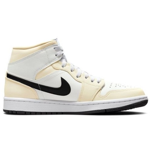 Кроссовки Nike Air Jordan 1 Mid женские молочного цвета Coconut Milk BQ6472-121