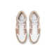 Nike Air Jordan 1 Mid светло-коричневые с белыми вставками Tan Gum 554724-271