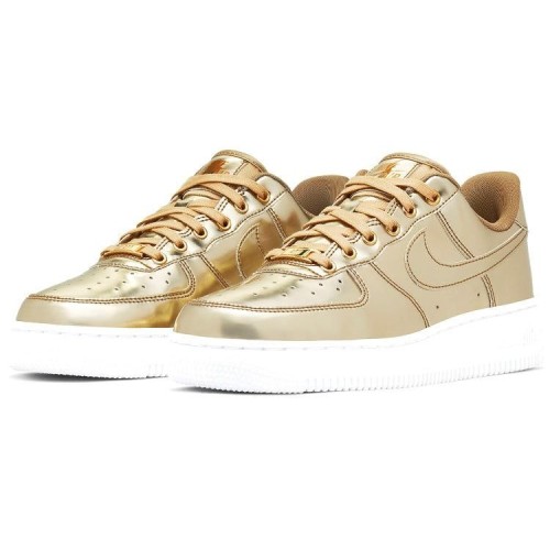 Кроссовки Nike Womens Air Force 1 SP Liquid Metal - Gold