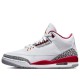 Кроссовки Nike Air Jordan 3 Retro белые с цветными вставками Cardinal Red CT8532-126