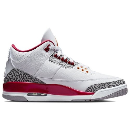 Кроссовки Nike Air Jordan 3 Retro белые с цветными вставками Cardinal Red CT8532-126