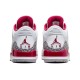 Кроссовки Nike Air Jordan 3 Retro белые с цветными вставками Cardinal Red CT8532-126