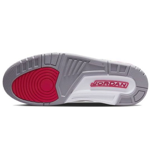 Кроссовки Nike Air Jordan 3 Retro белые с цветными вставками Cardinal Red CT8532-126