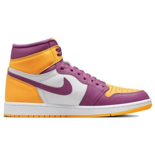 Кроссовки Nike Air Jordan 1 Retro High OG Brotherhood розовые с желтым 555088-706