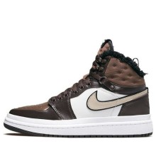 Кроссовки Nike Air Jordan 1 высокие женские коричневые Chocolate DC7723-200