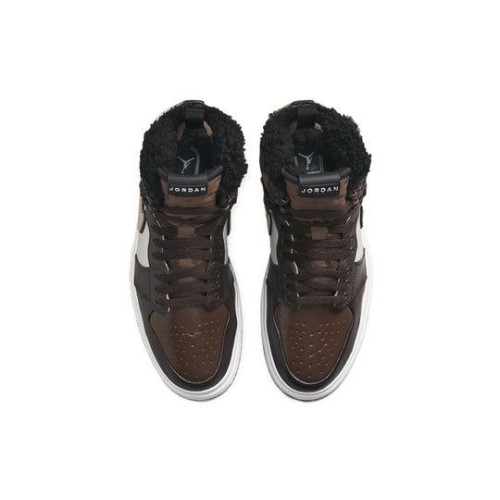 Кроссовки Nike Air Jordan 1 высокие женские коричневые Chocolate DC7723-200
