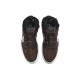 Кроссовки Nike Air Jordan 1 высокие женские коричневые Chocolate DC7723-200