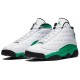 Кроссовки Nike Air Jordan 13 Retro бело-зеленые DB6537-113