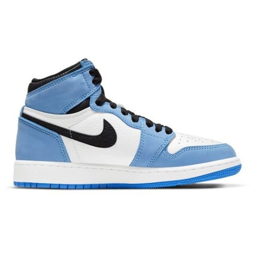Nike Air Jordan 1 Retro High OG University Blue черно-голубые высокие 575441-134