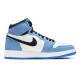 Nike Air Jordan 1 Retro High OG University Blue черно-голубые высокие 575441-134