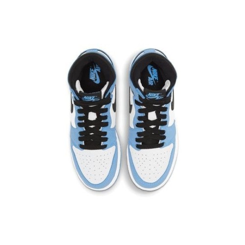 Nike Air Jordan 1 Retro High OG University Blue черно-голубые высокие 575441-134