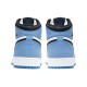 Nike Air Jordan 1 Retro High OG University Blue черно-голубые высокие 575441-134