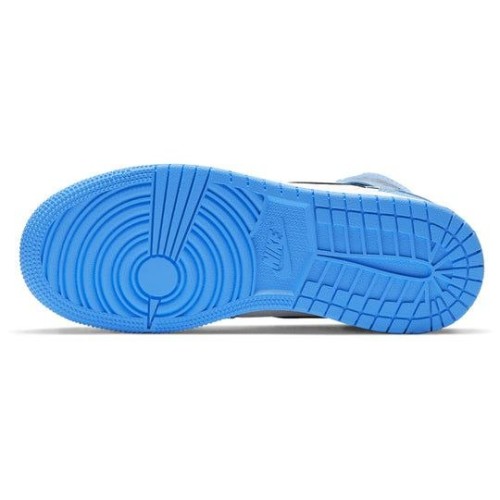 Nike Air Jordan 1 Retro High OG University Blue черно-голубые высокие 575441-134