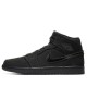 Кроссовки Nike Air Jordan 1 Mid Triple Black Suede черные высокие 554724-056