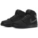 Кроссовки Nike Air Jordan 1 Mid Triple Black Suede черные высокие 554724-056