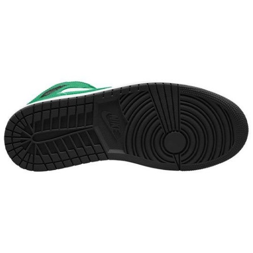 Кроссовки Nike Air Jordan 1 Mid Lucky Green бело-зеленые высокие DQ8426-301