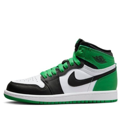Nike Air Jordan 1 Retro High OG Lucky Green Black бело-черно-зеленые высокие FD1412-031