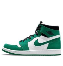 Кроссовки Nike Air Jordan 1 Zoom Comfort Stadium Green бело-зеленые высокие CT0978-300