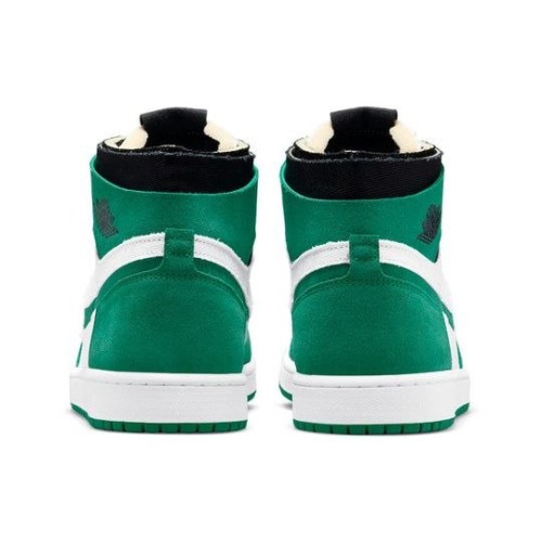 Кроссовки Nike Air Jordan 1 Zoom Comfort Stadium Green бело-зеленые высокие CT0978-300