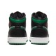 Nike Air Jordan 1 Mid Black Pine Green бело-черно-зеленые высокие 554725-067