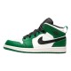 Кроссовки Nike Air Jordan 1 Mid SE Pine Green бело-зеленые высокие BQ6932-301