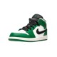 Кроссовки Nike Air Jordan 1 Mid SE Pine Green бело-зеленые высокие BQ6932-301