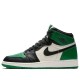 Nike Air Jordan 1 Retro High OG Pine Green бело-черно-зеленые высокие 575441-302