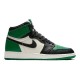 Nike Air Jordan 1 Retro High OG Pine Green бело-черно-зеленые высокие 575441-302