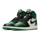 Nike Air Jordan 1 Retro High OG Pine Green бело-черно-зеленые высокие 575441-302