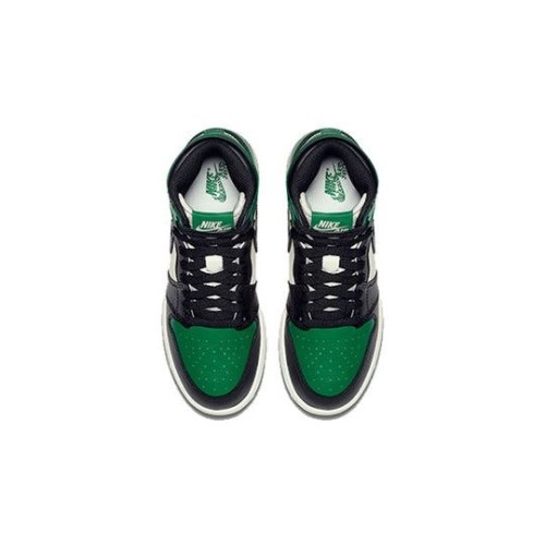 Nike Air Jordan 1 Retro High OG Pine Green бело-черно-зеленые высокие 575441-302